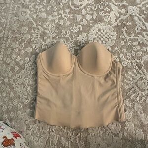 Strapless Tan Bustier Top